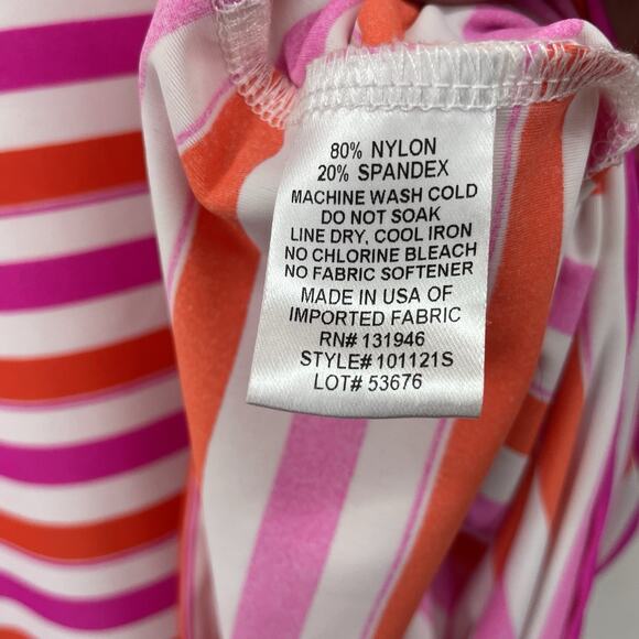 Jude Connally Size XL Ella Dress Multicolor Stripe Round Neck Purple Orange - Picture 4 of 5